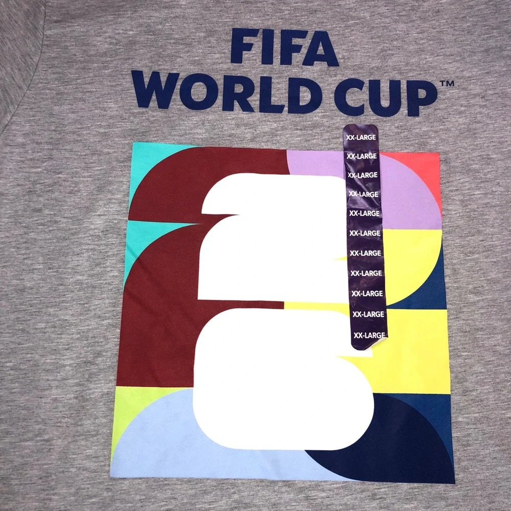 FIFA World Cup 2026 Host Cities T-Shirt Gray XXL Canada Mexico USA Soccer Tee